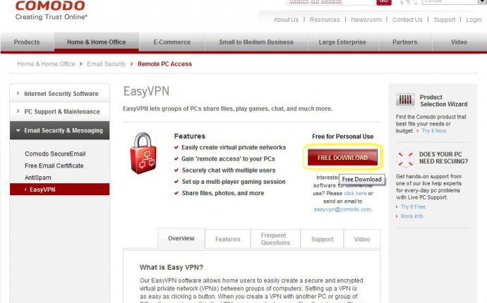 Level Up: Локальная сеть через Интернет COMODO EasyVPN